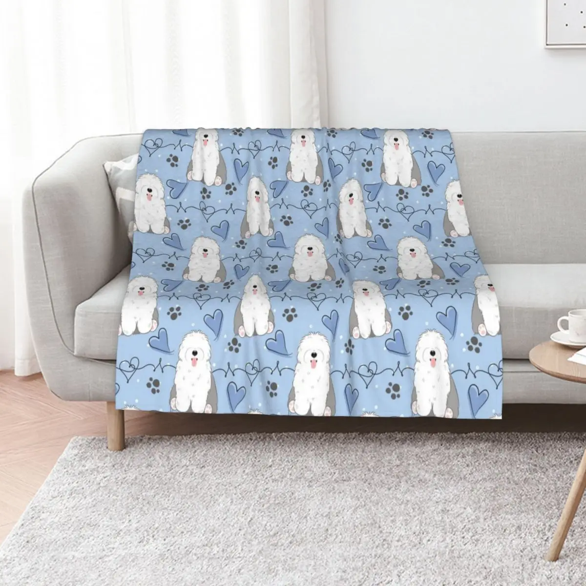 LOVE Old English Sheepdog - Gray and White 1 Throw Blanket Moving Luxury Thicken Soft Plaid Sofa Throw Soft Beds Blankets
