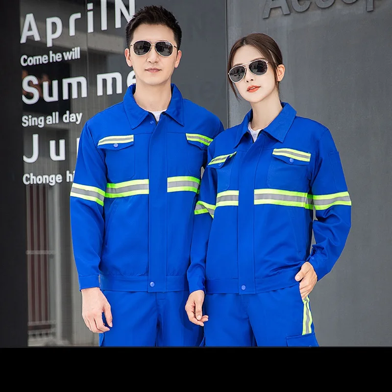 

Hi Vis Long Sleeve Reflective Strip Work Wear Road Administration Work Clothing Environmental Sanitation Uniforms Landscaping