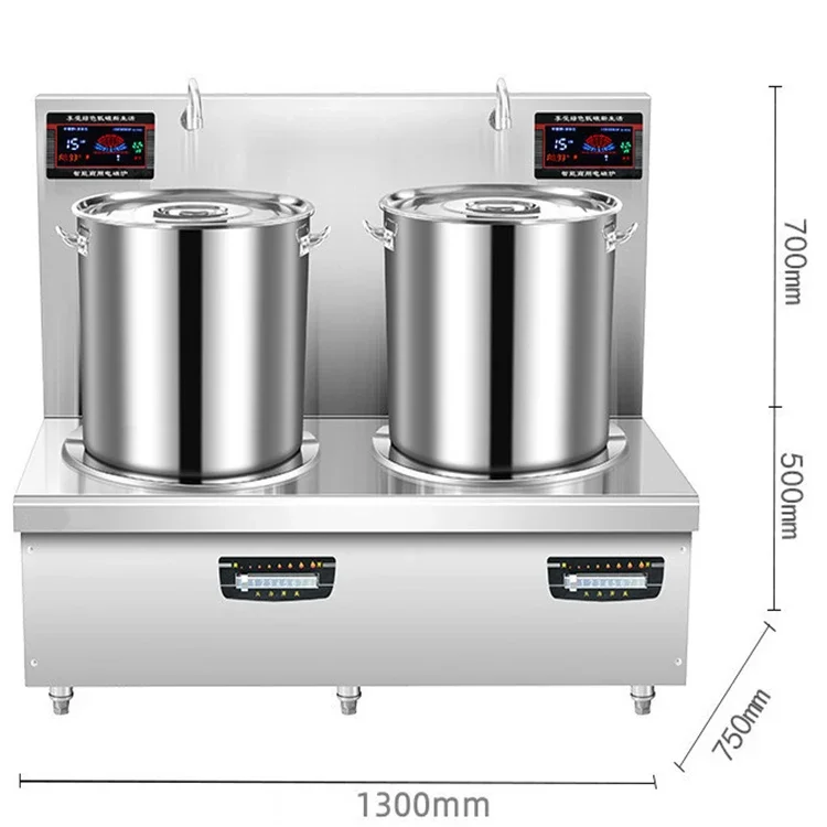 Máquina comercial de cozinhar sopa, aço inoxidável 304, fogão de indução com motor essencial, preço baixo