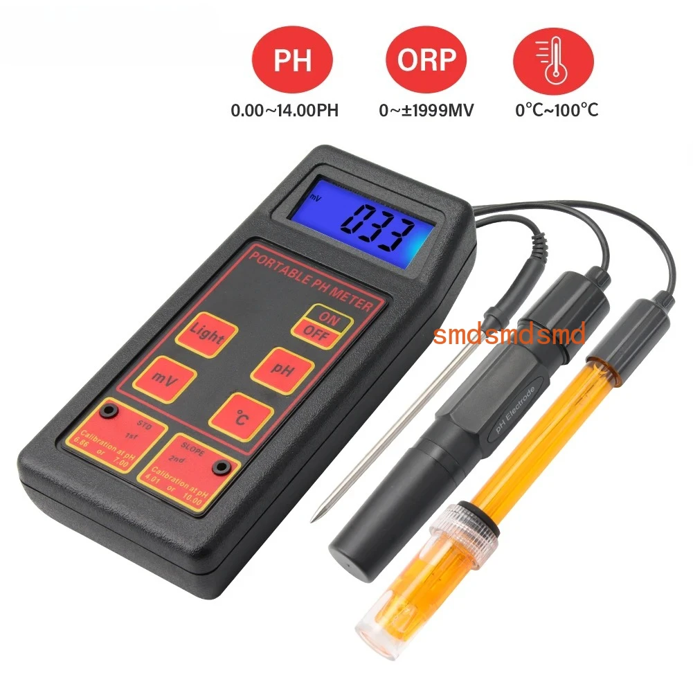 

High Accuracy PH ORP Temp Meter Portable MV Tester Sensor Aquarium Swimming Pool Monitor Water Quality Tester Water Pen