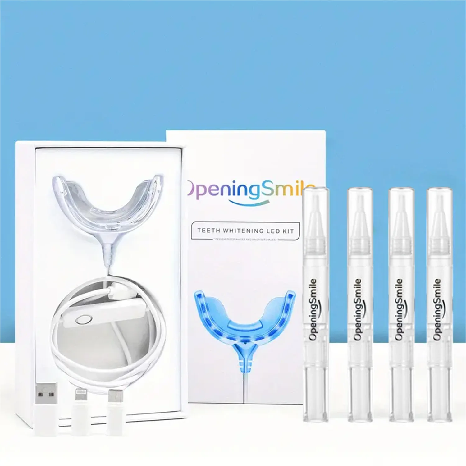 

Professional Teeth Whitening Kit Dental Instrument 44% Peroxide Cleaning 16 Led Light Waterproof USB Mobile Phone Healthy MYBYS