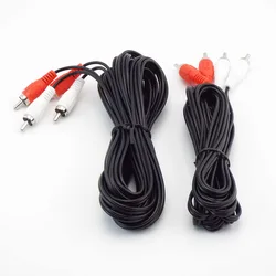 Dual RCA Male to 2 RCA Male Cable Stereo Audio Cable AV for DVD TV CD Sound Amplifier