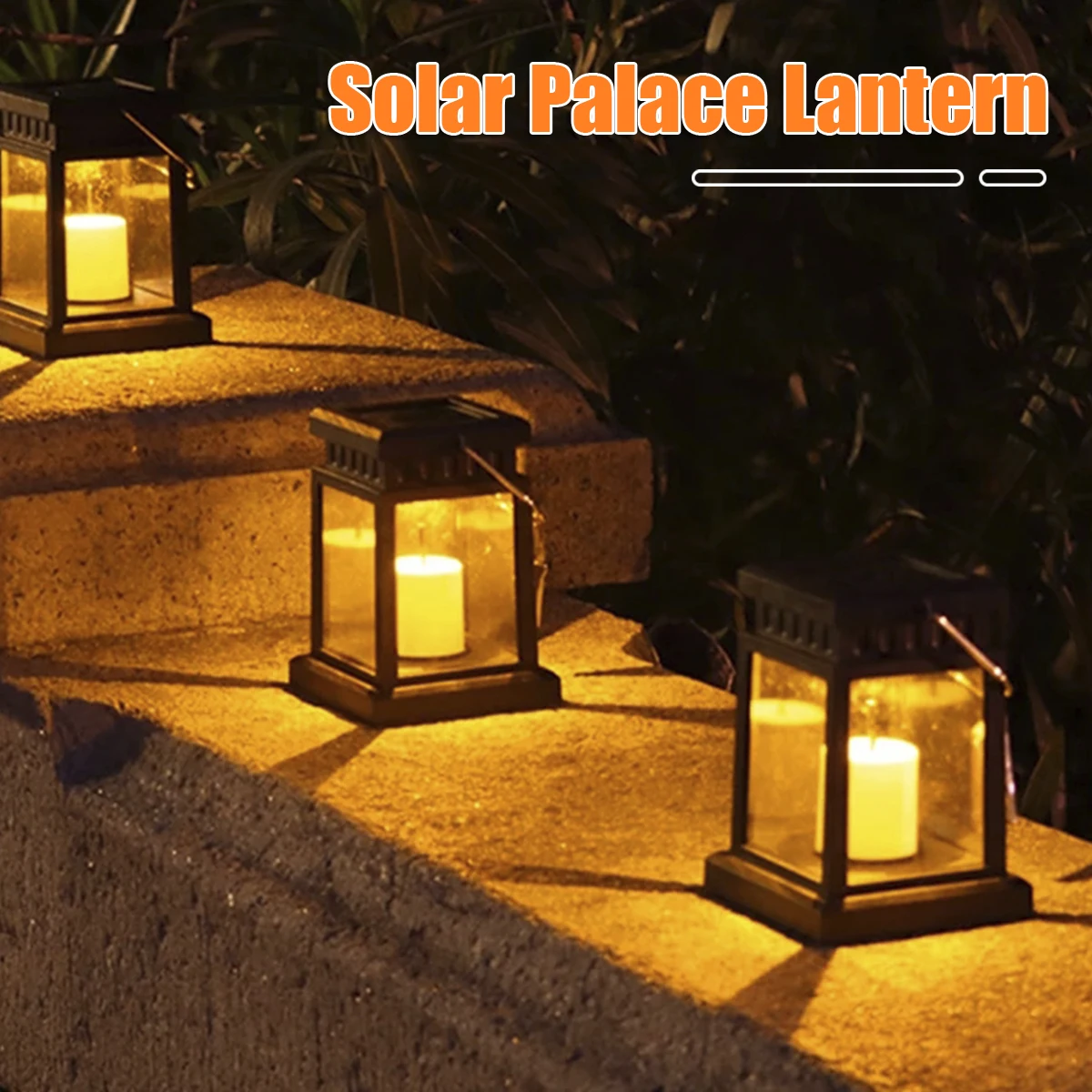 Solar Lights Outdoor Retro Palace Lantern Lights Hanging Candle Lamps Landscape Lighting Floor Lights Garden Decor Solar Lantern