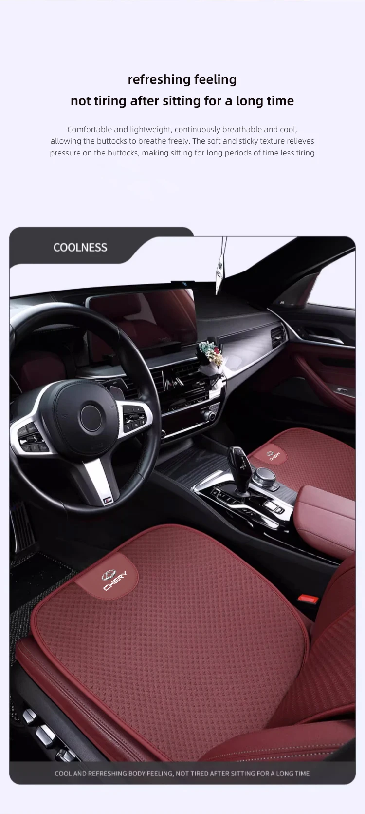 Auto Sitz Pad Rückenlehne Matte Eis Seide Flachs Sitzkissen Abdeckungen Für Chery Tiggo 7 Pro 8 4 5 3 2 T11 5X Amulett Fora QQ IQ Fulwin – Detail 8