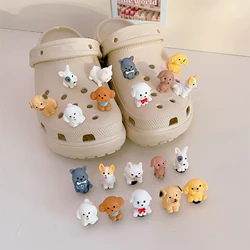 Cute 3D Dog Shoe Charms for Crocs Accessories Pin Decoration Bracelet Wristband Women Party Gifts