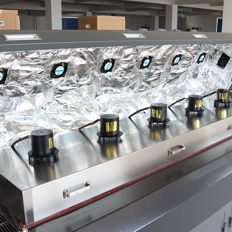 Бесплатная таможенная налоговая 12 Температурная зона YX1230 Печь для оплавления пайки для производственной линии SMT