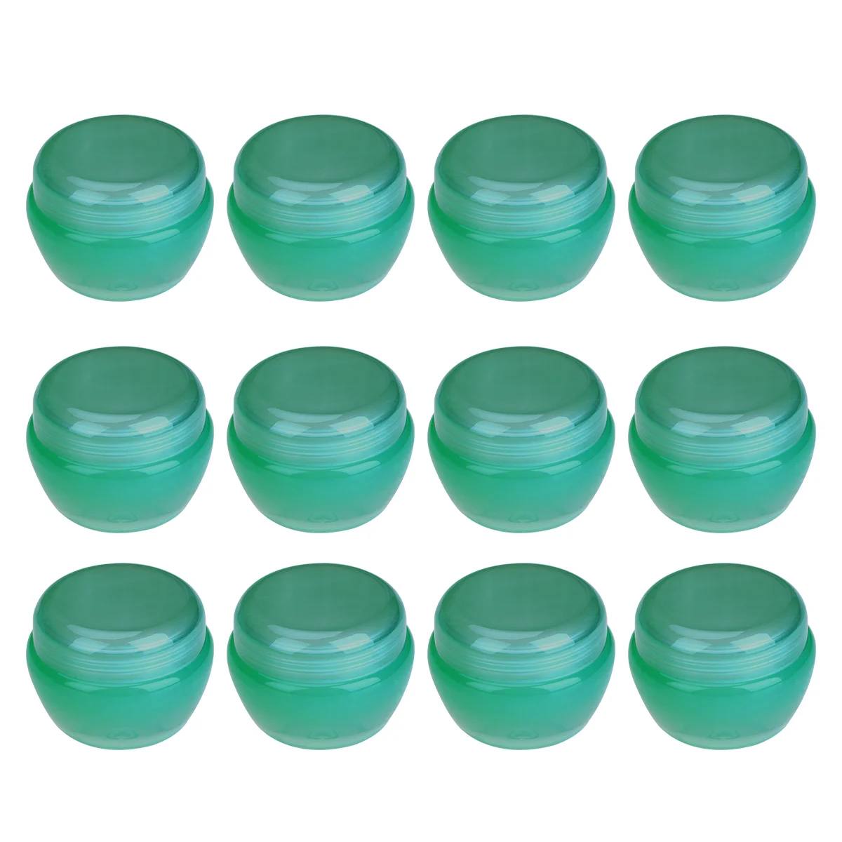 

12 Pcs Small Sample Container Jar Clear Makeup Bag Travel Containers Cream Green