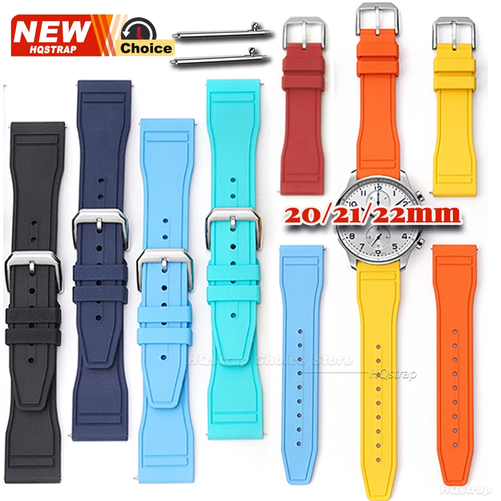 Neues 20mm 21mm 22mm Armband für IWC Pilot, Silikon-Uhrenarmband für Omega, Wasserdichtes Sportarmband für Samsung, Gummi-Uhrenband