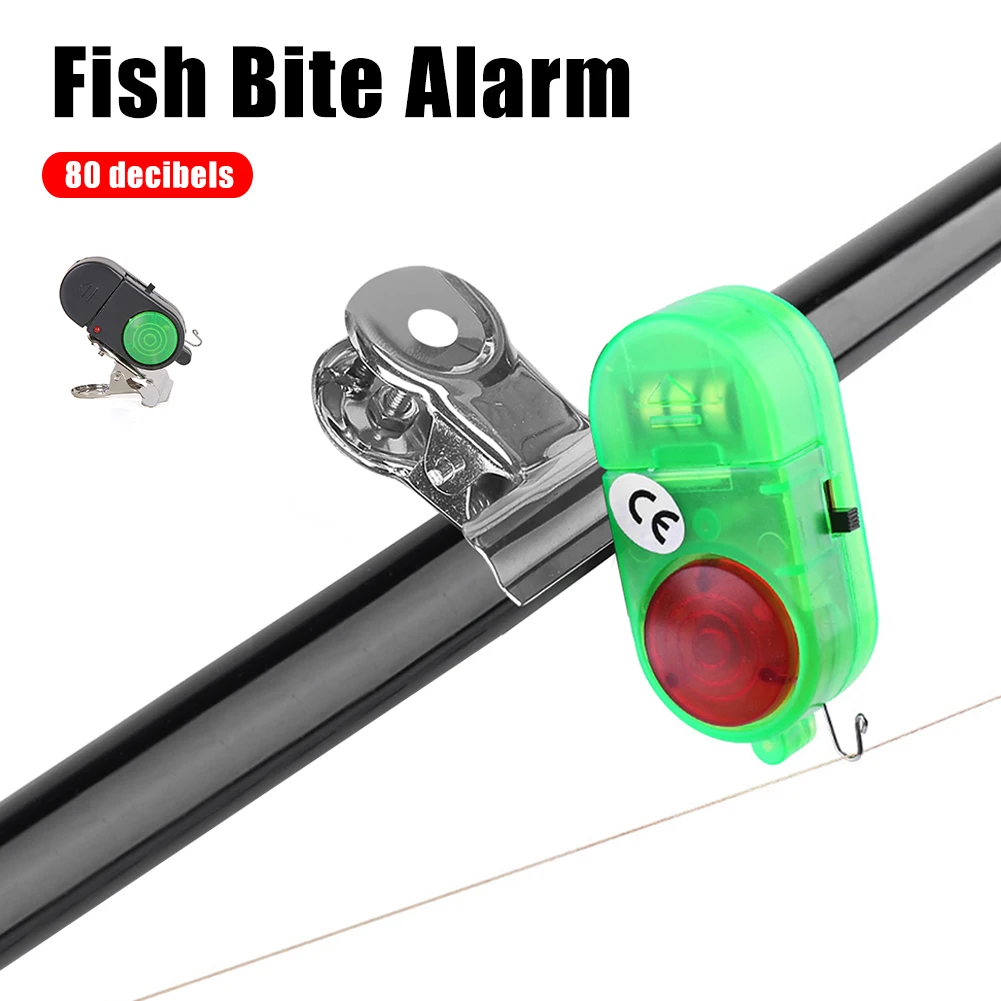 Fish Bite Lure Alert Alarm High Sensitive Fishing Alarm Sound Bell LED Light Indicator Clip-on Fishing Rod Buzzer Fish tool