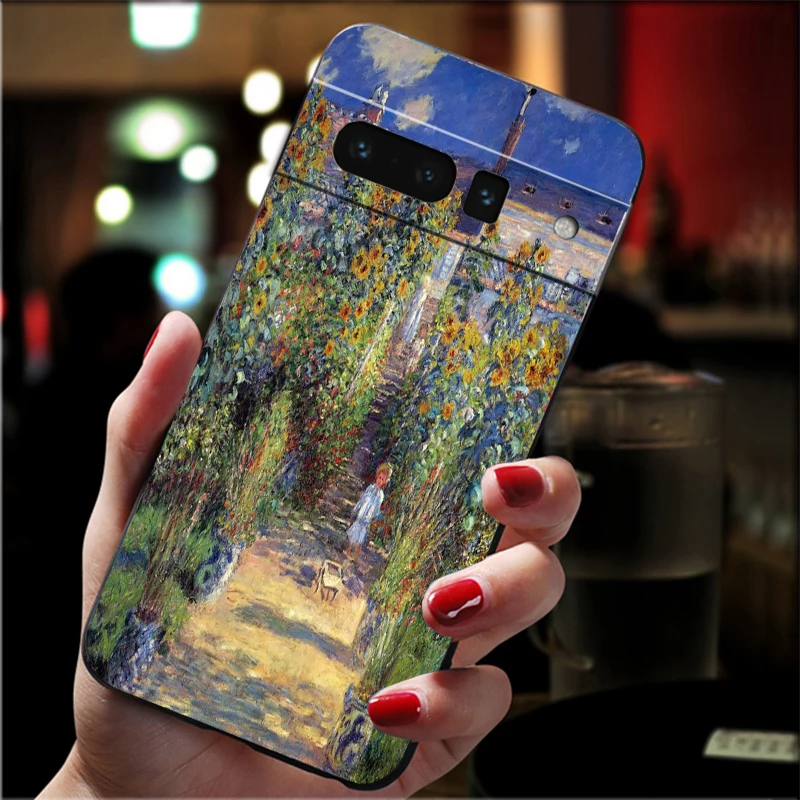 

Phone Case For Google Pixel 10 9 Pro XL 9A 8 7 6 Pro Pixel 8A 7A 6A Pixel 8 7 6 5 Claude Monet Garden Lotus Bridge