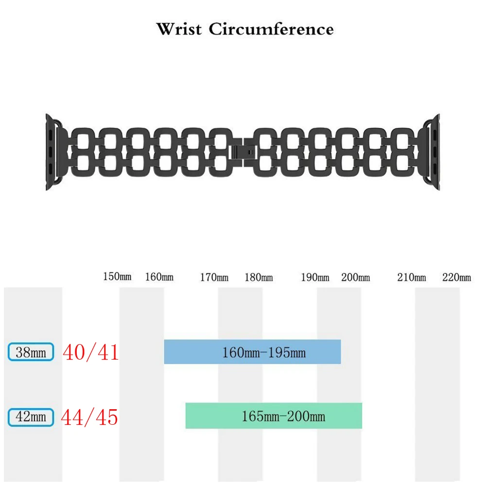 for Apple watch band 45mm 44mm 40mm 42mm 38mm stainless steel metal strap iwatch Link bracelet 7/6/5/4/3/2 wrist watchband