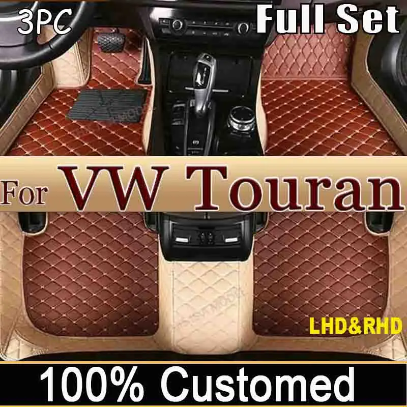 

Кожаные автомобильные коврики для VW Touran 2015 2014 2013 2012 2011 2009 2008 2007 2006, коврики, накладки, аксессуары для интерьера