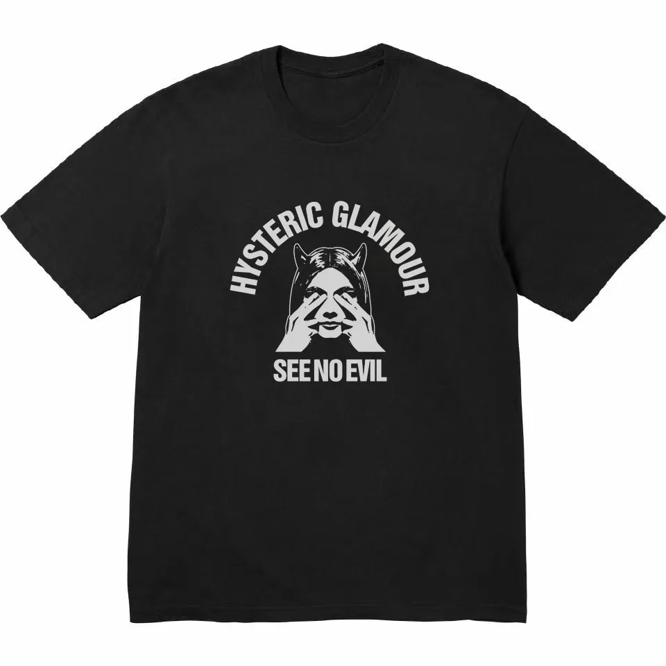 2024 Hysteric Glamour T-shirt American Retro Tee Street Culture Hipster T-shirt Is A Niche High-quality Luxury Brand