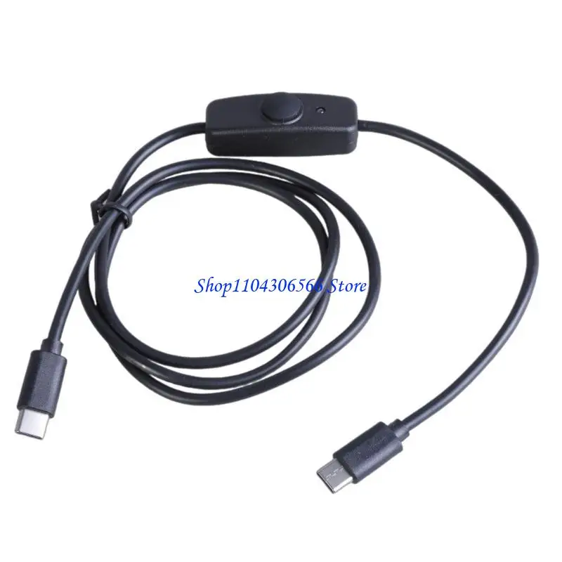 02DD 100cm Type C Power Cable 480Mbps Data Extension Cord with Switching for Fan