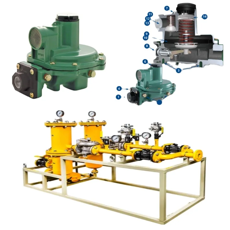 Клапан природного газа Poid Emerson Fisher R622 R642 Серия R652 Подержанные регуляторы Регуляторы давления