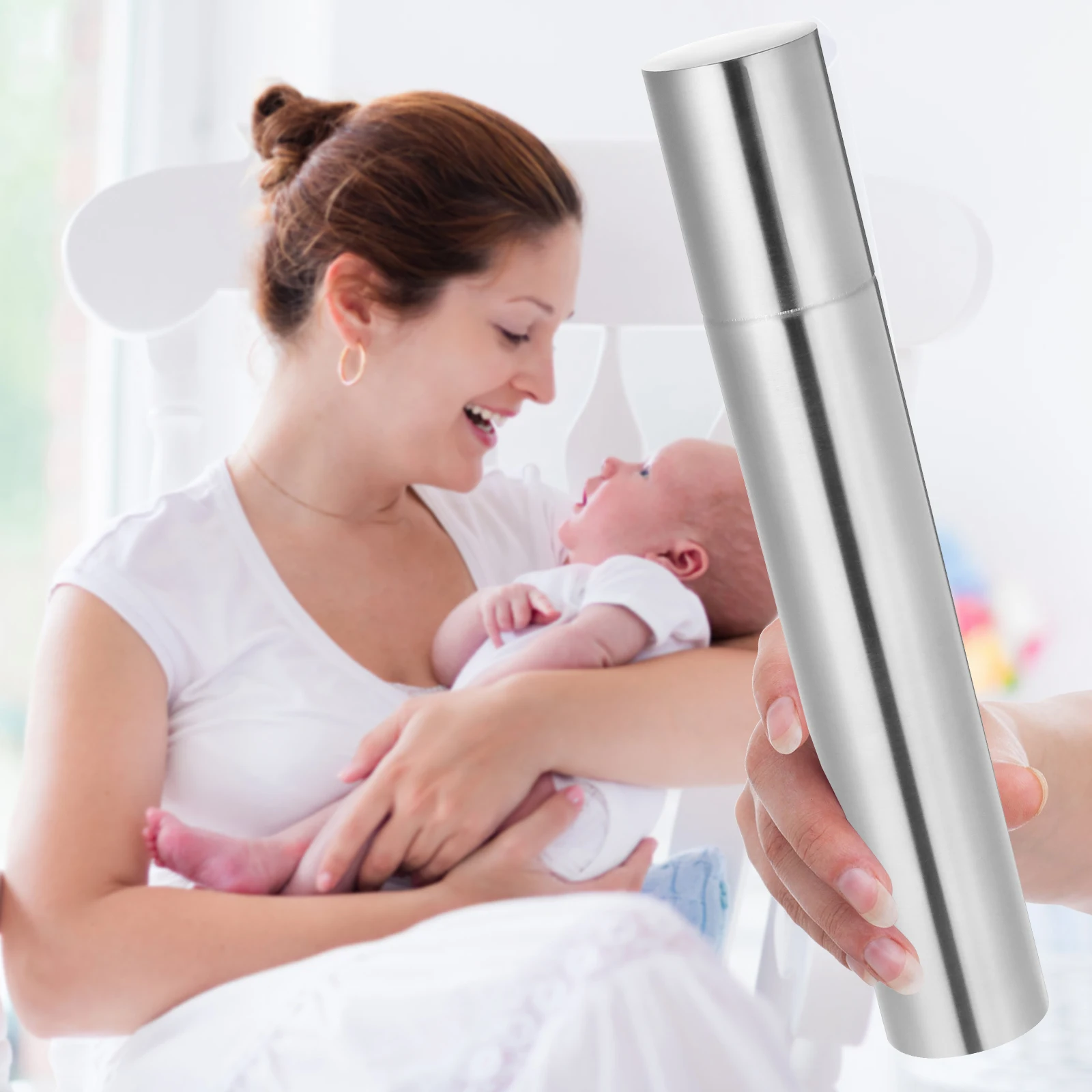 

Stainless Steel Certificate Tube Household Decorative Files Storage Organizer Birth Certificates Diploma Holder Portable Poster