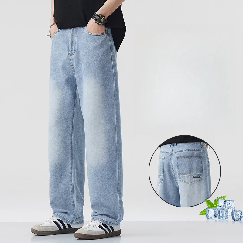 

Мужские джинсы American Jeans, летние, новые, прямые, широкие, в стиле атлетичный кэжуал