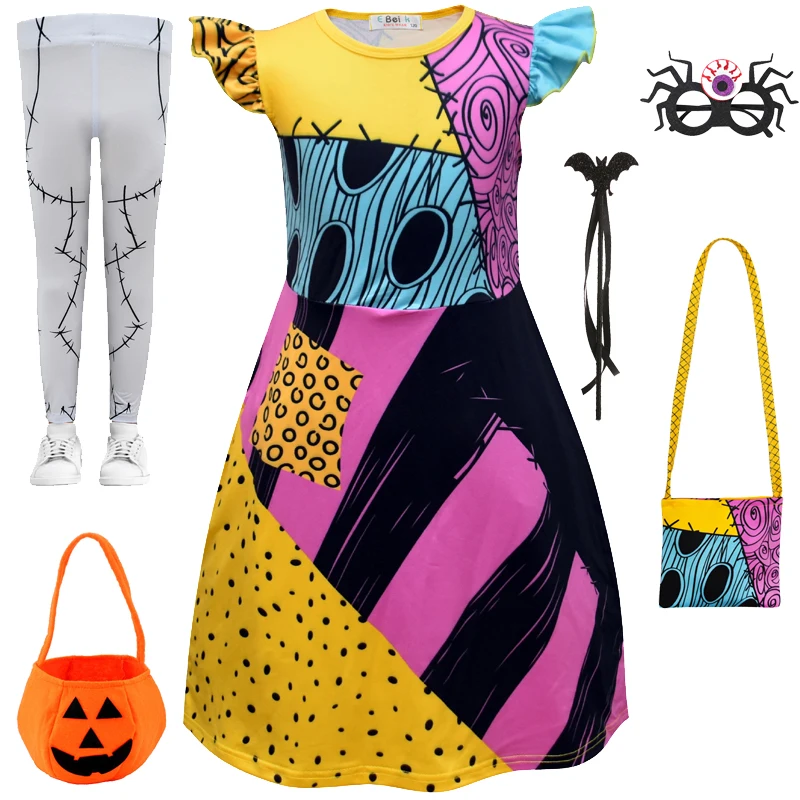 2025 Vestidos nuevos para niñas, disfraz de pesadilla, disfraz antes de Navidad, ropa de fiesta de Carnaval, disfraces de Halloween