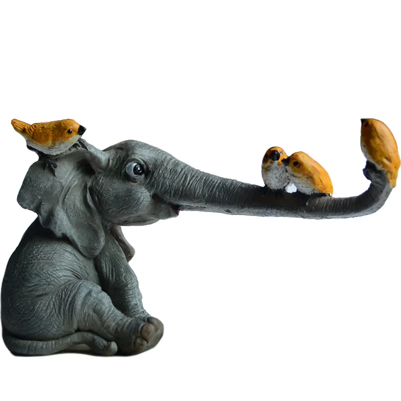 Creative cute animal elephant ornament Modern wine cabinet Garden trinket Opening gift Gift for friends