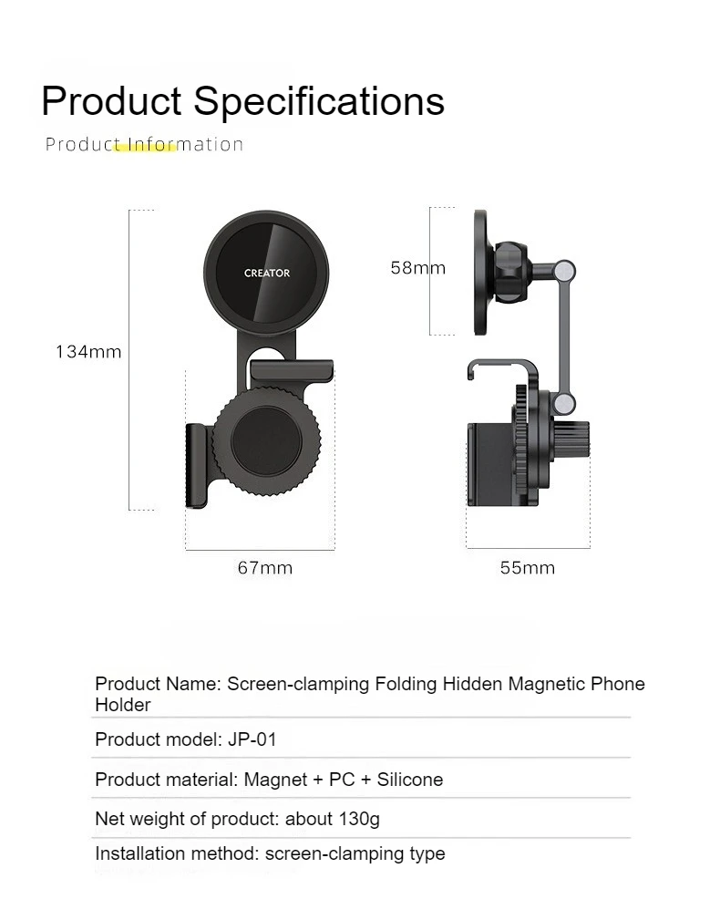 Für Tesla Handyhalterung für Mittelkonsole Schiebehalterung Magnetische Auto-Handyhalterung für iPhone 15 14 13 12 Auto-Zubehör – Detail 26