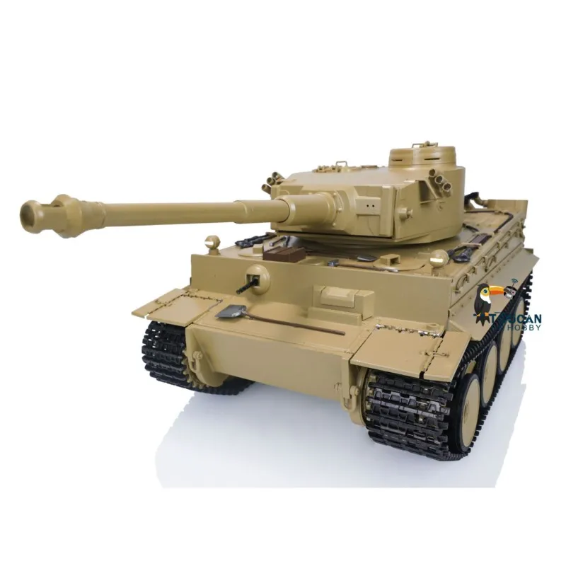 마토 1/16 스케일 RTR RC 탱크 옐로우 독일 타이거 I 적외선 버전 1220 원격 조종 팬저 차량 모델 소년 장난감 TH00647