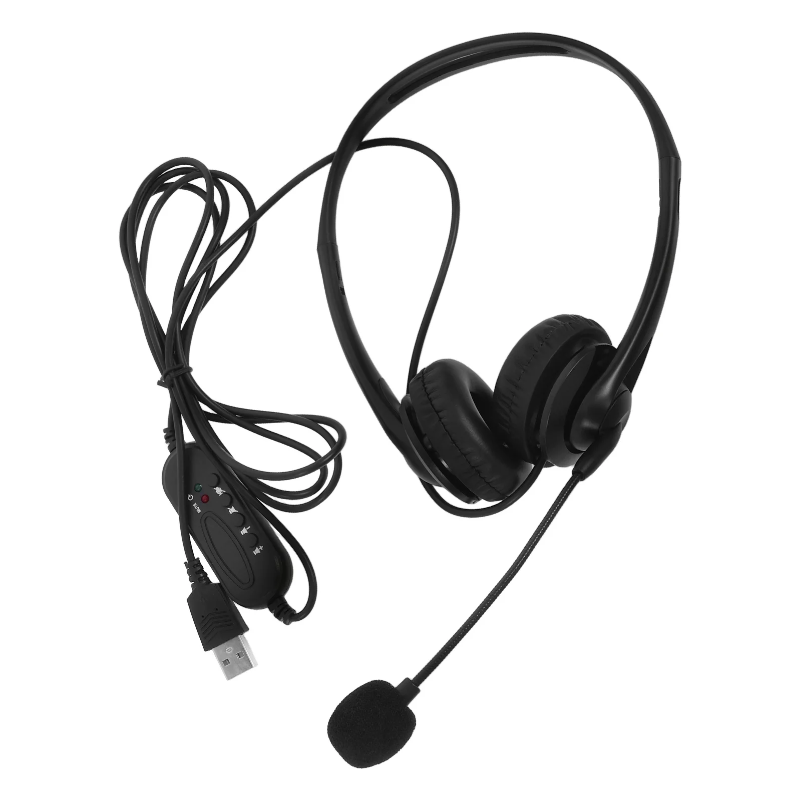

Office Noise Reduction Headset Wired Headphones Microphone USB Professional Computer Headset Call Center