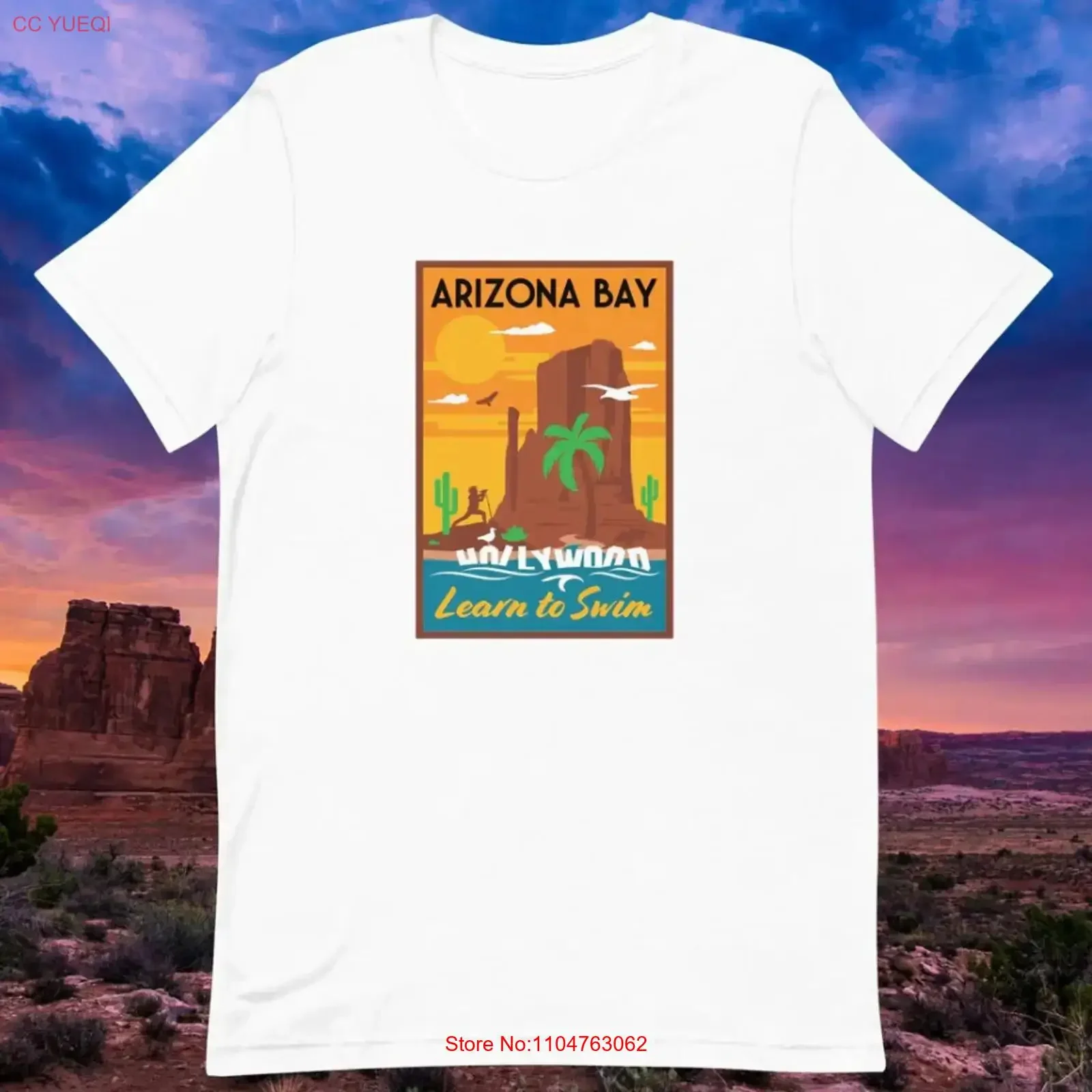 Learn to Swim Arizona Bay T shirt size S 5XL vintage Washed Breathable Unisex Slightly Soft streetwear Top For Everyday Wear