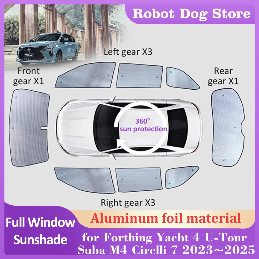 

Солнцезащитный коврик для Forthing, коврик для яхты 4 U-Tour Suba M4 Cirelli 7 2023 ~ 2025, оконный солнцезащитный козырек, занавеска на лобовое стекло, аксессуары