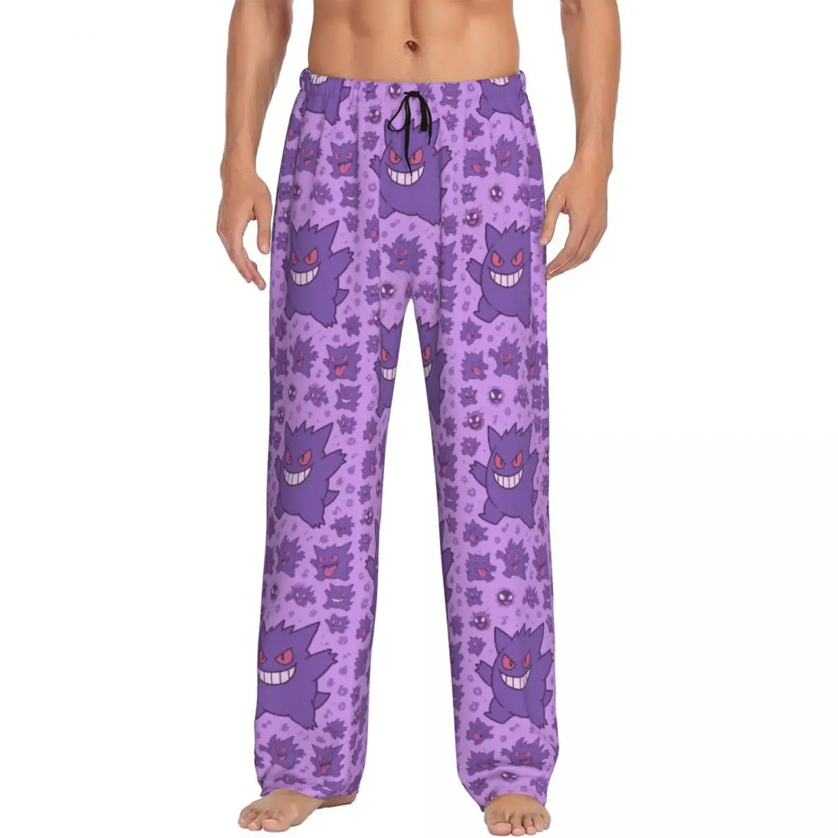 calcas-de-pijama-personalizadas-pokemon-gengar-para-homens-cintura-elastica-estilo-demonio-vilao-fofo-calcas-de-dormir-e-lazer-com-bolso