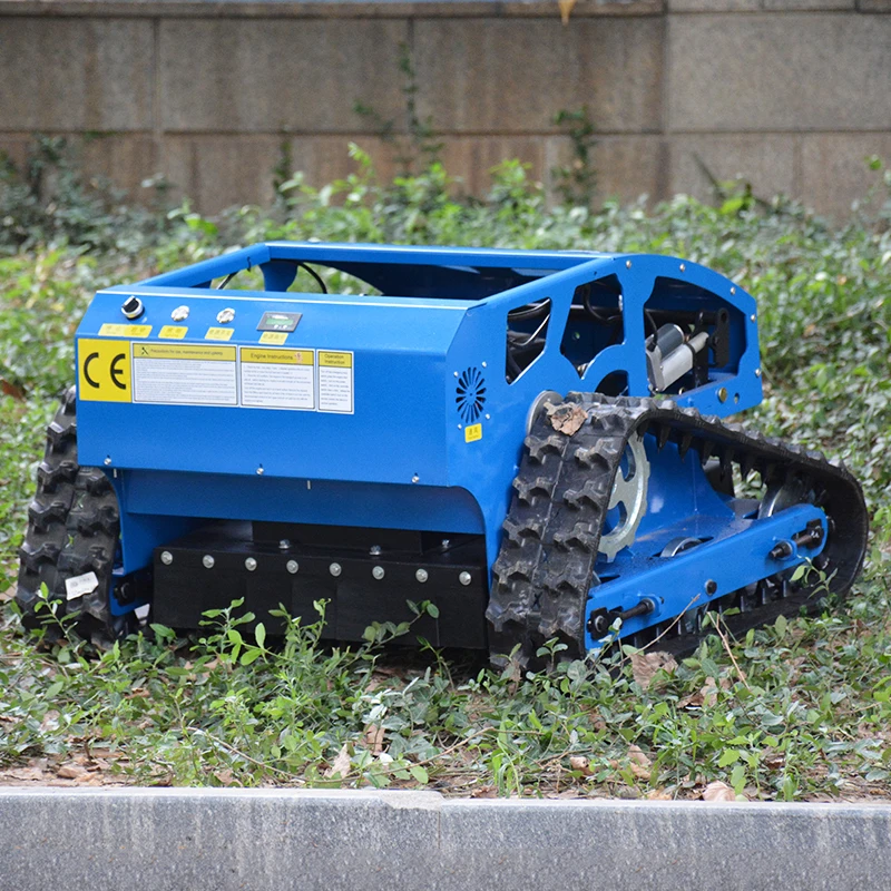 High Quality CE Certified Electric Lawn Mower Remote Control Robot With Track Type Brush Cutter 4-Stroke For DIY Grading