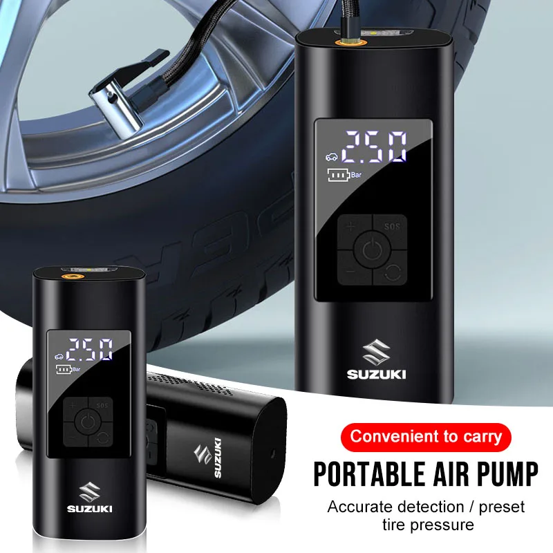 

Автомобильный электрический мини-насос для подкачки шин, портативный, для Suzuki Swift, Samurai, Vitara, Jimny, Alto, Kaiser, Ignis, DZire, IGNIS