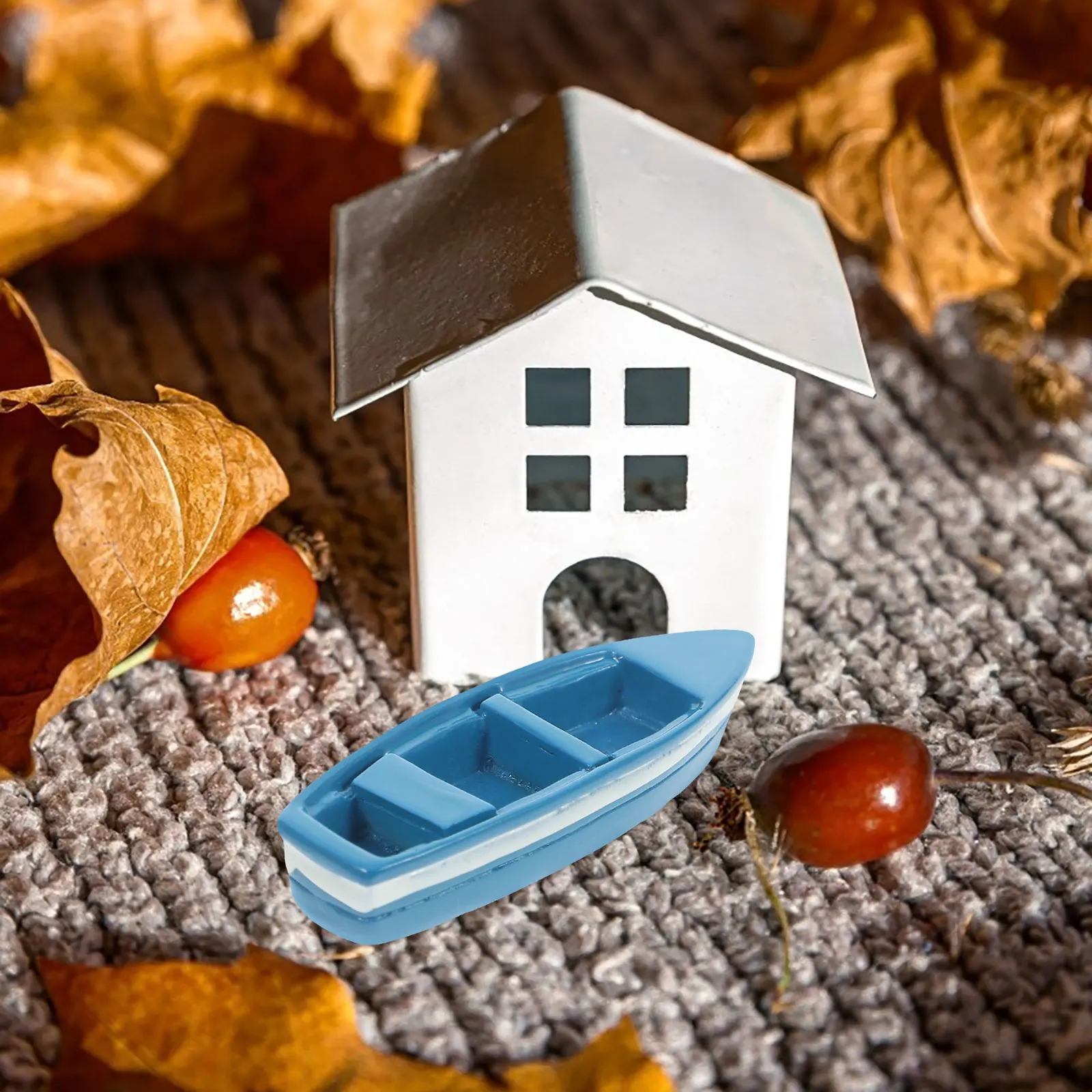 

10Pcs Miniature Yacht Resin Decorative Canoe Ship for Fairy Garden Beach Nautical Home Decor Micro Landscape Display