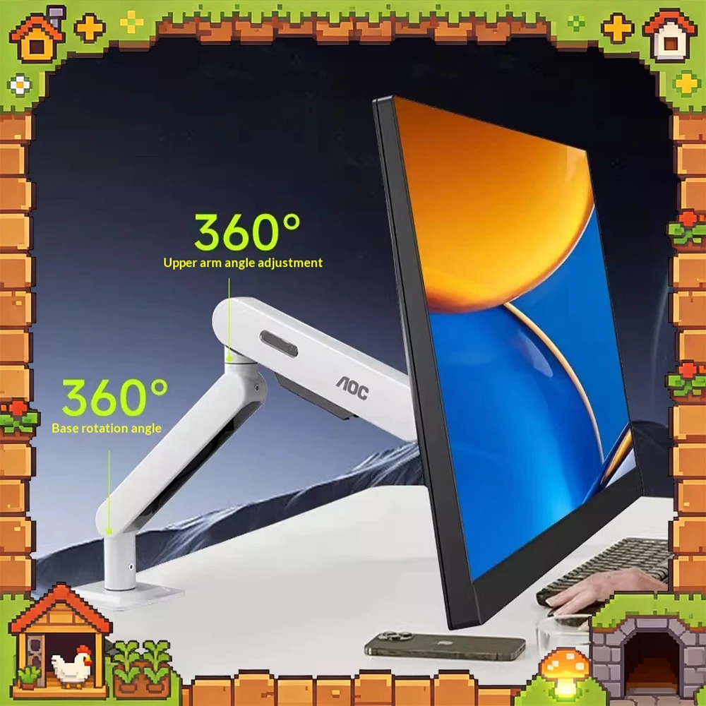 AOC AM500MAX Display Bracket Mechanical Spring Core MAX Doesn't Sink Head Computer Display Screen Bracket Adapting 27-40 Display