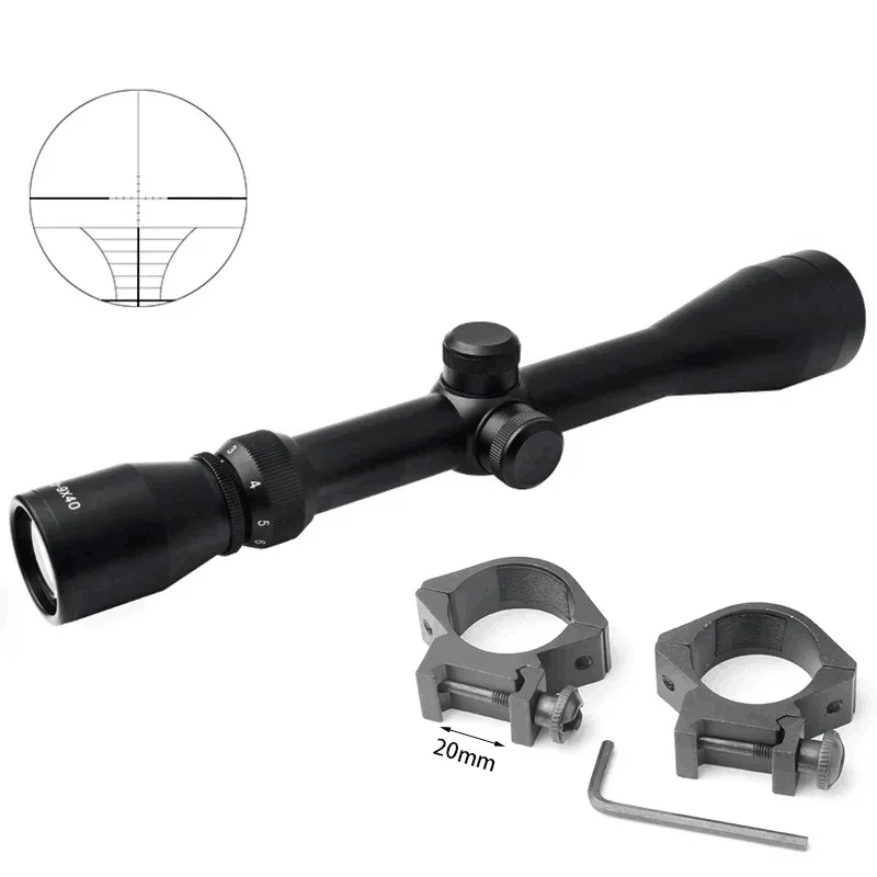 

3-9X40 Tactical Scope Wire Rangefinder Reticle or Mil Dot Reticle Scope Optics Sights with mount