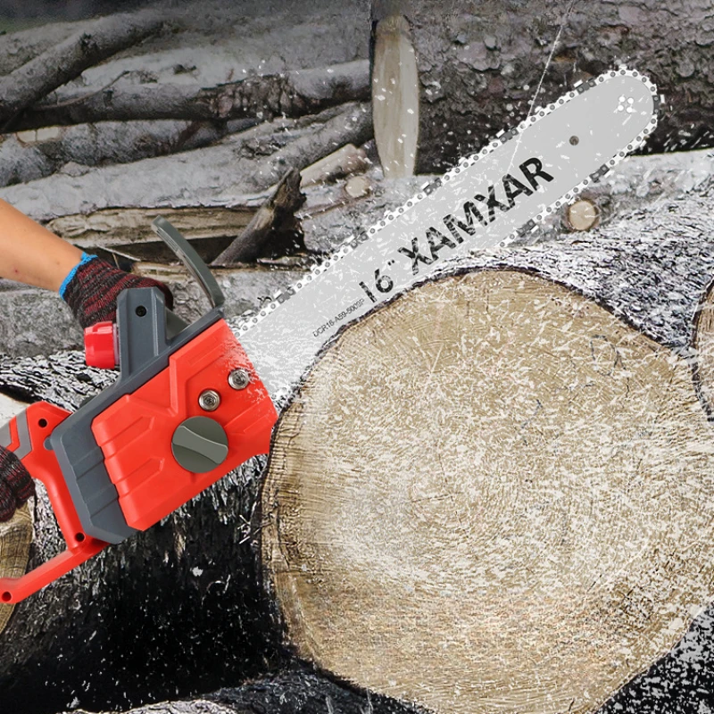 Electric Chain Saw Multifunctional Household Firewood Saw 16 Inch Electric Saw for Wood Cutting 220V DC Chainsaw