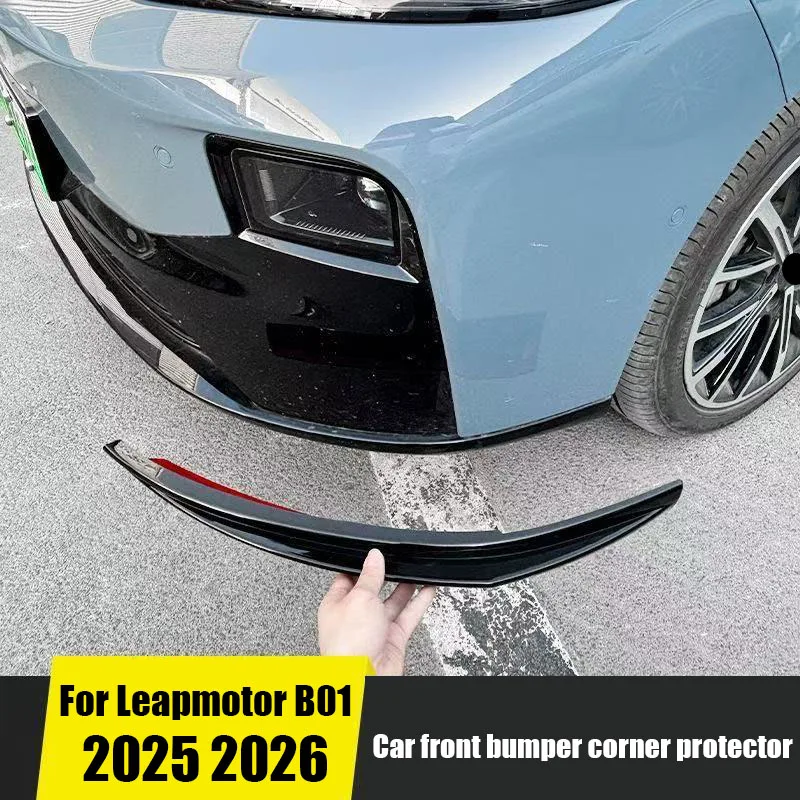 

For Leapmotor B01 2025 2026 Car front bumper protection angle ABS material exterior protective component