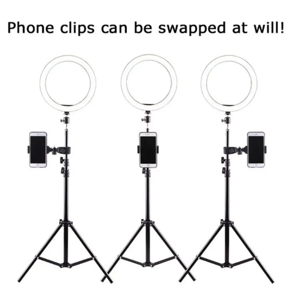 W/Tripod Video Light Lamp Ring Fill Light LED Ring Light Dimmable Beauty Makeup Photography Three-Speed Universal Stand