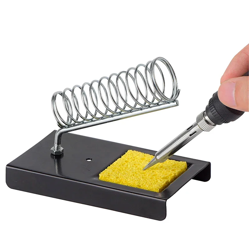 Electric Soldering Iron Stand Holder Square Metal Soldering Station Base High Temperature Resistance Metal Support Station