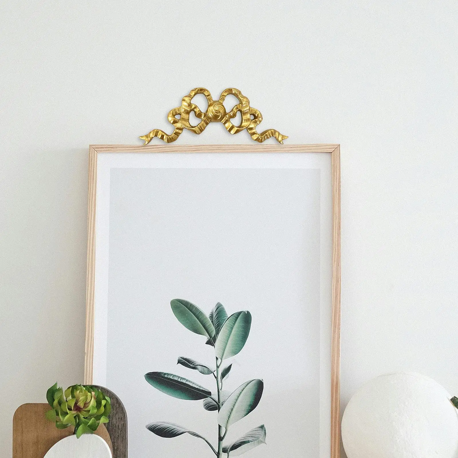 Bow Knot Wall Hanging Decor Decorative Wall Sculpture Ornament Bow Decoration for Porch Mirror Photo Frame Bedroom Entrance
