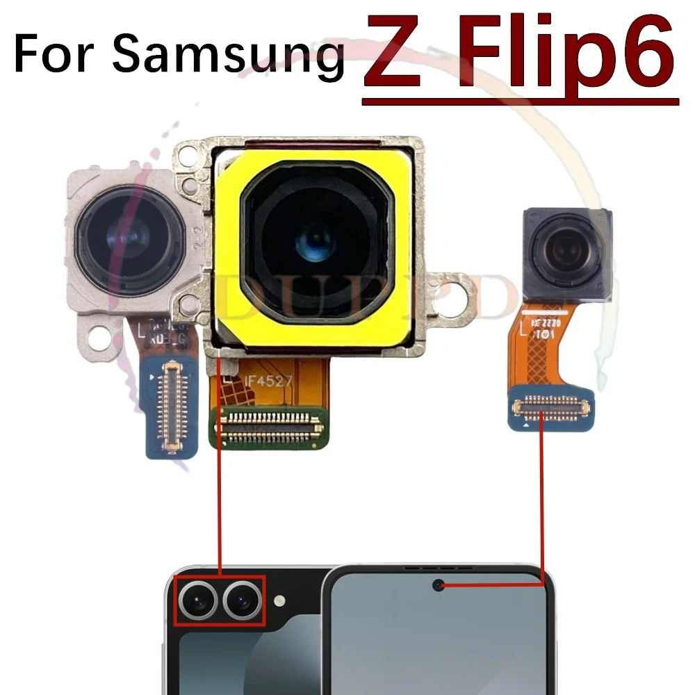 Full Set Main Back And Front Facing Wide Rear Camera Flex Cable For Samsung Galaxy Z Flip6 F741B F741U F741N