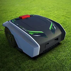 20V5AH 100Wh Lithium Battery Power Automatic Robotic Lawn Mower with Docking Station for 1500m2 Smart App Control courtyard