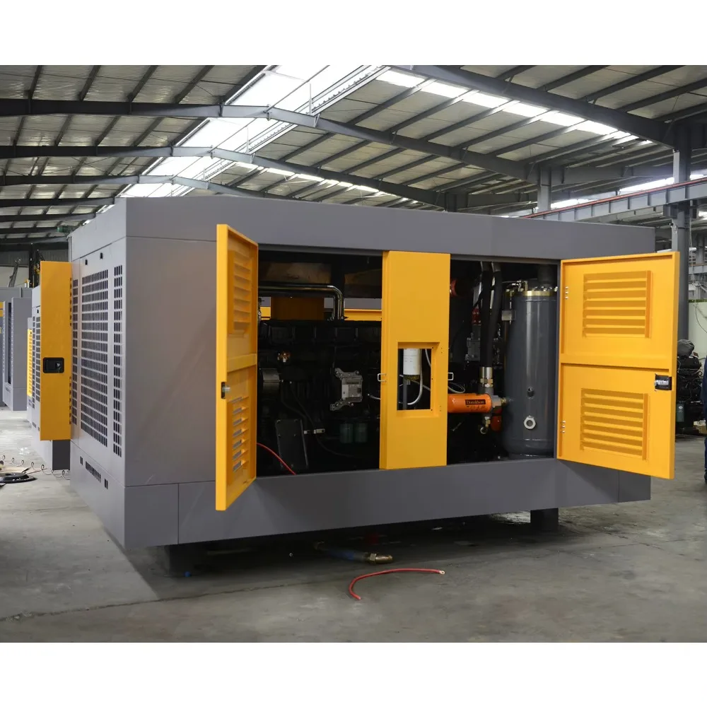Compressores de ar de potência diesel personalizados de alta eficiência 20m3/min 20 Bar Mineração Compressor de ar de parafuso rotativo