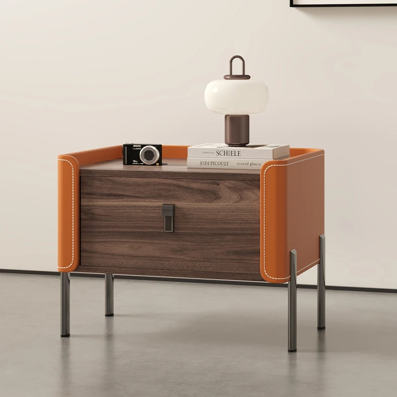 Design Elegant Trendy Bedside Table Storage Drawers Aesthetic Modern Night Table Space Saving Mesita De Noche Bedroom Furniture