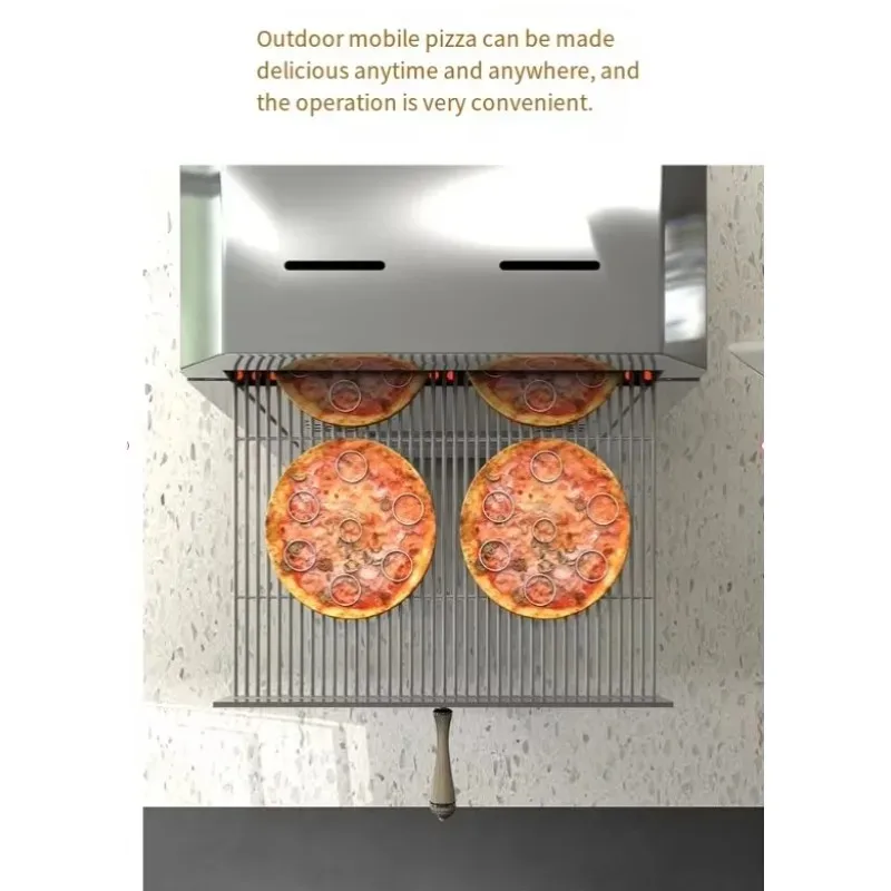 

Commercial Grade Stainless Steel Double Deck Propane Pizza Oven for Backyard Cooking Outdoor Kitchen Appliance