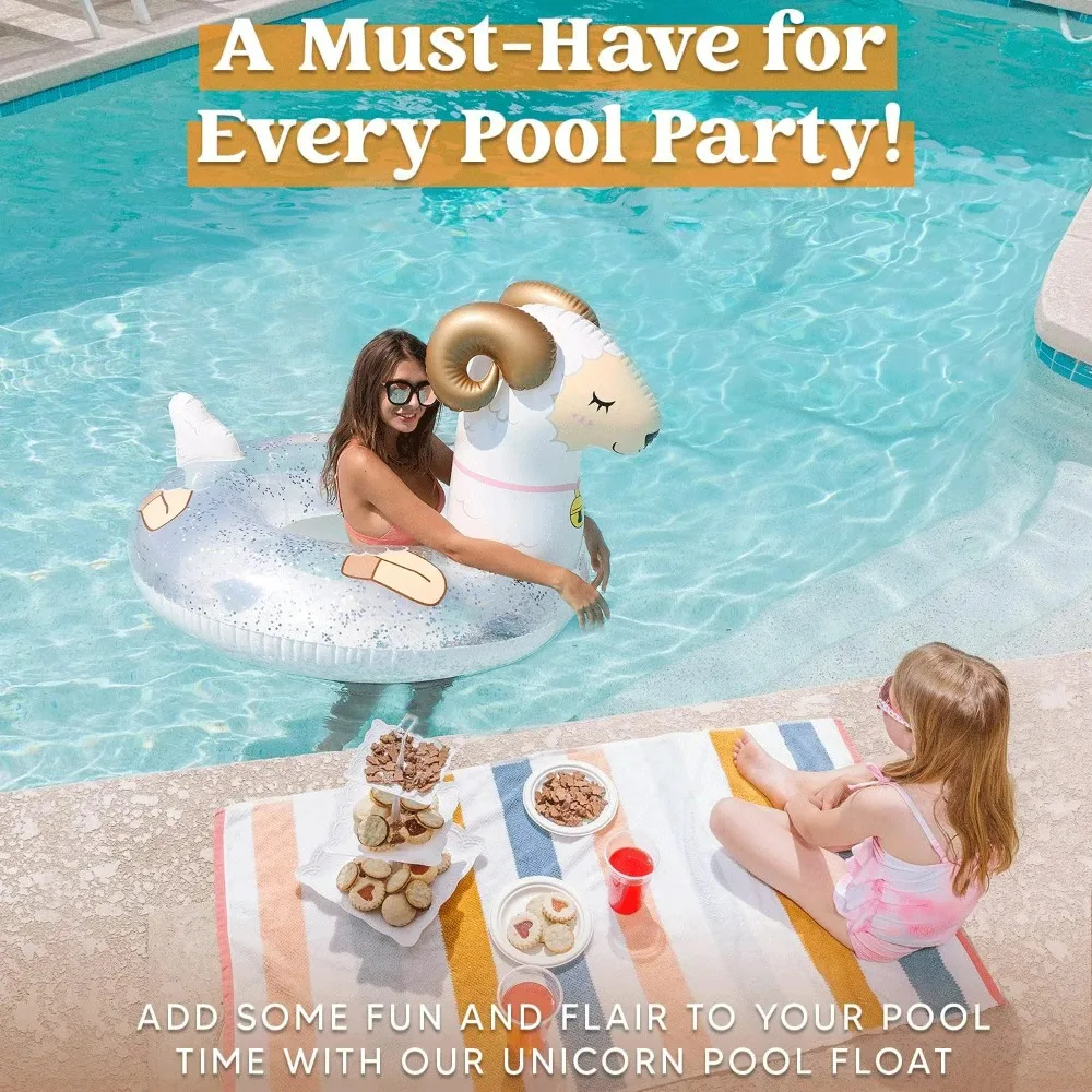 Pool Ring Float, Inflatable Pool Floats for Adults & Kids, Giant Swim Rings, Beach Swimming Tubes Party Toys,Clearance