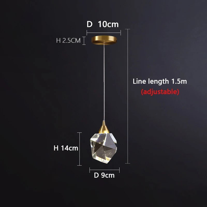 Modern Luxury Crystal Pendant Lamps Home Decor Bedside Hanging Light For Living Room Kictchen Bedroom Ceiling chandelier Lights