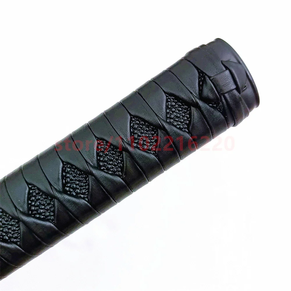 Very Nice 30cm Tsuka Handle Hilt Alloy Fuchi Kashira Menuki For Real Japanese Japan Samurai Katana Sword Fittings Parts Black