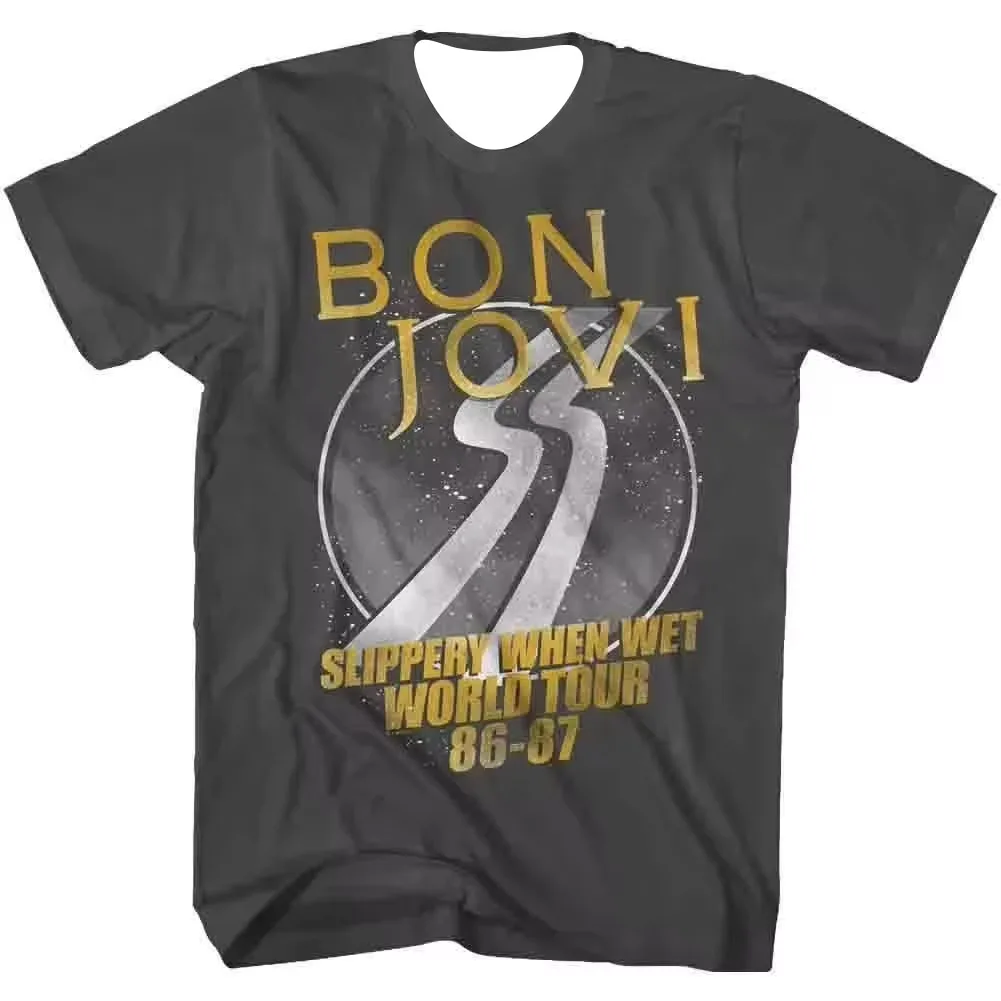 Bon Jovi 2026 Forever Tour T-shirt Men Women Short Sleeved Top Streetwear Unisex Y2k Tee 3D Printed Casual Sports T-shirt