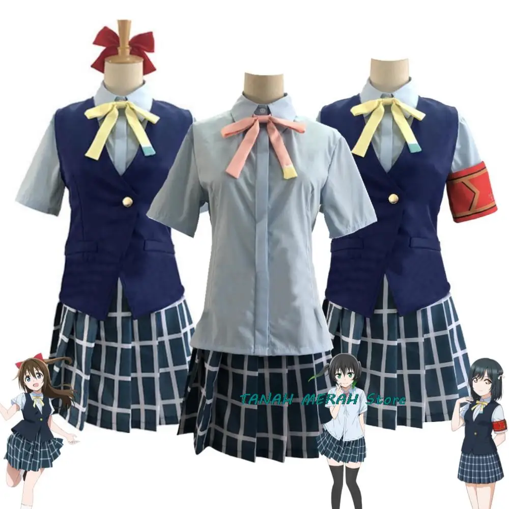 Anime Takasaki Yu Ousaka Osaka Shizuku Mifune Shioriko LoveLive Love Live! Nijigasaki High School Idol Club Cosplay Costume Suit