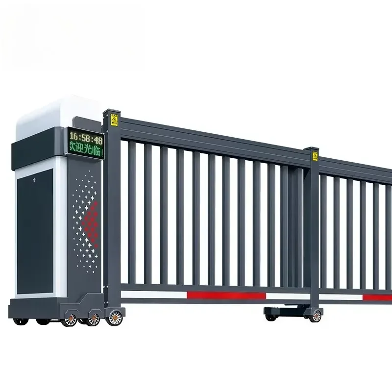 Aluminum Folding Sliding Gate Automatic Electric Expandable Fence Gate for Garden